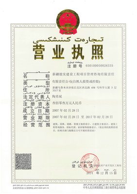 新疆能實(shí)建設(shè)工程項(xiàng)目管理咨詢(xún)有限責(zé)任公司